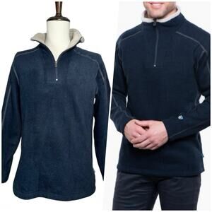 Kuhl | Men | Europa Alfpaca Mutiny Blue Quarter Zip Fleece Pullover | Medium